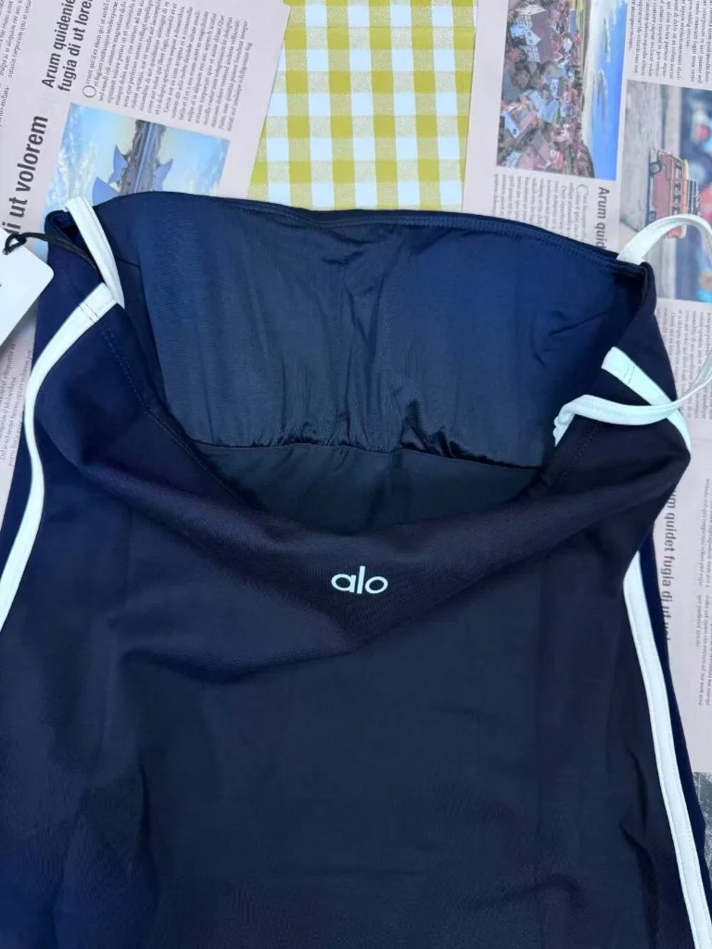 ALO Yoga Navy Mini Dress with White Piping
